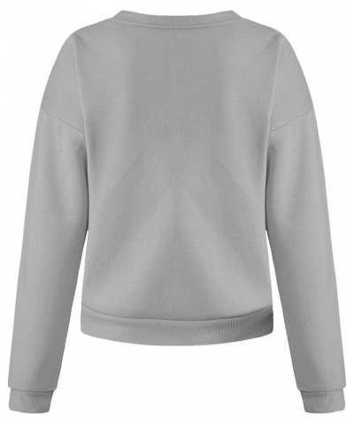 Hoodies for Teen Girls 14-16 Aesthetic Fashion Women's Warm Sweatshirt Casual Long Sleeve O Neck Soft Love Z004-grey $10.25 Tops