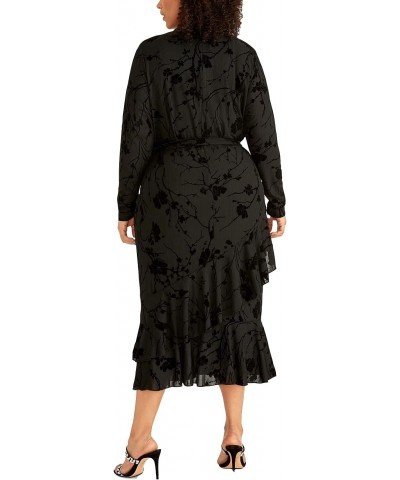 Womens Plus Floral Long Evening Dress Black 18W $44.10 Dresses