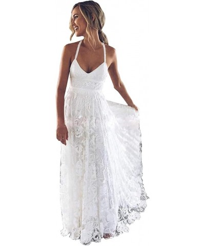 Women's V Neck Wedding Dresses Mermaid Lace Applique Bridal Gown Wz15-white $37.51 Dresses