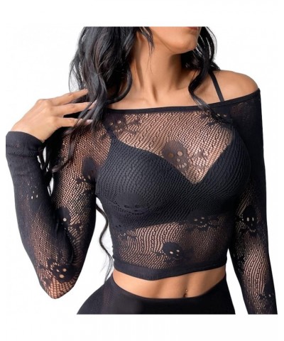 Women Sexy Lingerie Fishnet Top Exotic Beach Cover Up Black $8.69 Swimsuits