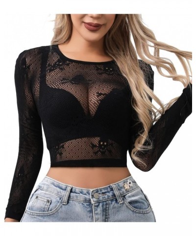 Women Sexy Lingerie Fishnet Top Exotic Beach Cover Up Black $8.69 Swimsuits