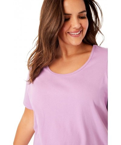 Women's Plus Size Perfect Short-Sleeve Scoopneck Tee Shirt Medium Heather Grey $12.23 T-Shirts