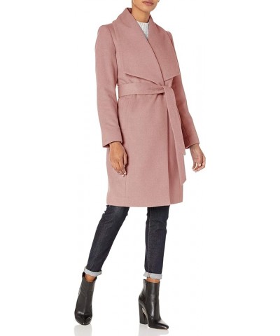 Women's Belted Wool Classically Elegant Coat for Year-Round Style Dusty Rose $50.43 Coats