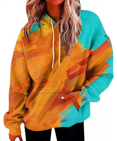 Hoodies for Women Cute Tie Dye Print Casual Long Sleeve Oversized Hooded Sweatshirt Lightweight Pullover Tops Y2k Streetwear ...