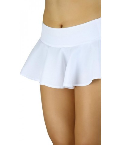 Women’s Wavy Flirty Colorful Party Micro-Mini Novelty Skirt White $17.46 Skirts