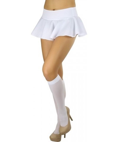 Women’s Wavy Flirty Colorful Party Micro-Mini Novelty Skirt White $17.46 Skirts