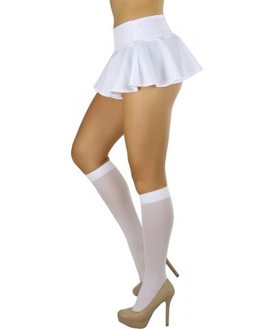 Women’s Wavy Flirty Colorful Party Micro-Mini Novelty Skirt White $17.46 Skirts