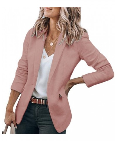 Womens Casual Blazers Open Front Long Sleeve Work Office Jackets Blazer Nude Pink $34.01 Blazers