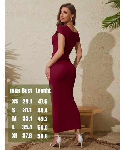 Women Short Sleeve Bodycon Midi Dress Casual Crew Neck or Off The Shoulder Elegant Formal Dress Jr $14.86 Dresses