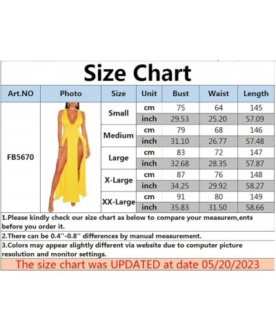 Women's Sexy Mesh Sheer Swimsuit Cover Ups Long Beach See Through Dress B-yellow $15.12 Swimsuits