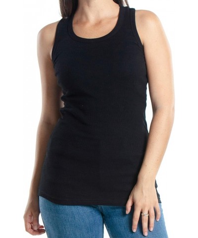 Tank Tops for Women, 100% Cotton Ribbed Racerback Tanks for Casual, Lounging, and Sports Black $10.79 Tanks