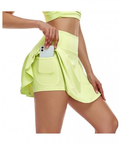 Women's Tennis Skirt with Pockets UPF 50+ High Waist Athletic Cooling Golf Skorts for Running Workout Green-401 $19.79 Skirts