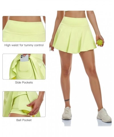 Women's Tennis Skirt with Pockets UPF 50+ High Waist Athletic Cooling Golf Skorts for Running Workout Green-401 $19.79 Skirts