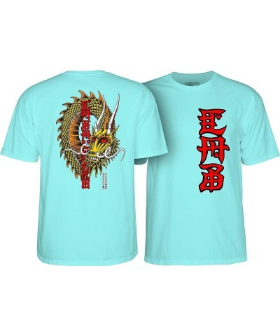 Steve Caballero Ban This Dragon T-Shirts Teal Ice $17.99 Activewear