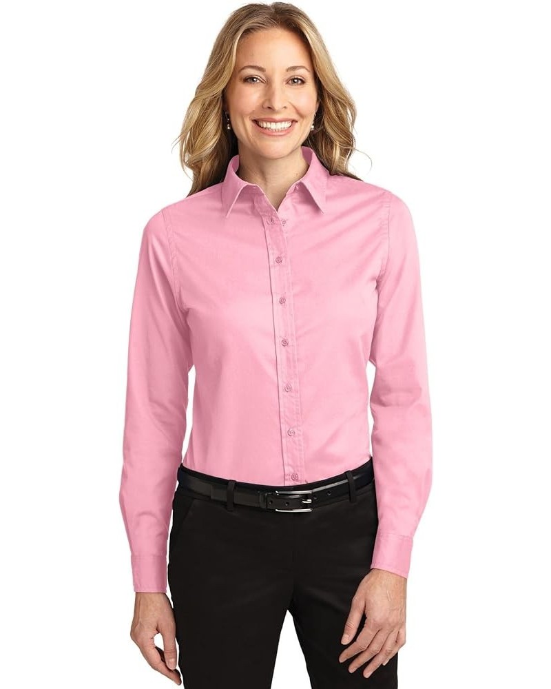 Women's Traditional Easy Care Shirt Light Pink $11.16 Blouses