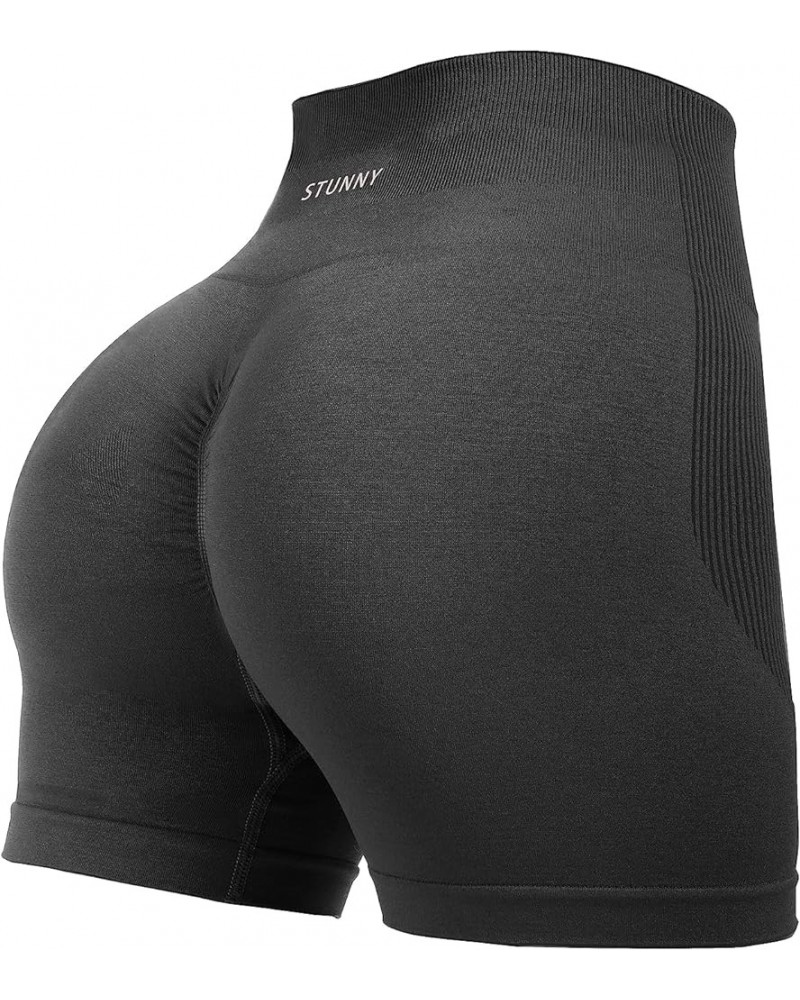 Women Athletic Workout Shorts for Women Active Gym Seamless Scrunch Intensify Butt Lifting High Waisted 0 Seal Grey $11.39 Ac...