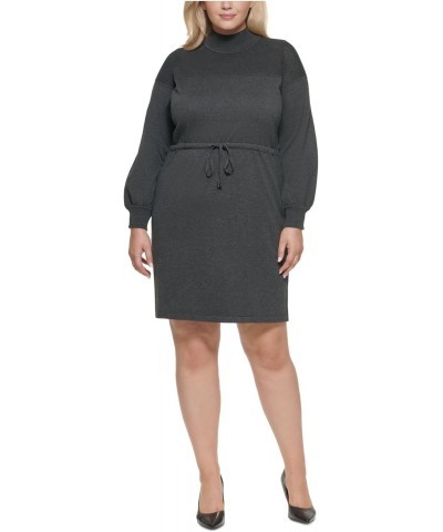 Womens Plus Knit Long Sleeves Sweaterdress Gray 2X $14.37 Dresses