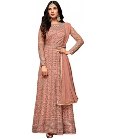 Alamara Fashion Ready To Wear Indian Pakistani Party Wear Wedding Wear Anarkali Gown Suit for Women Pink $41.08 Suits