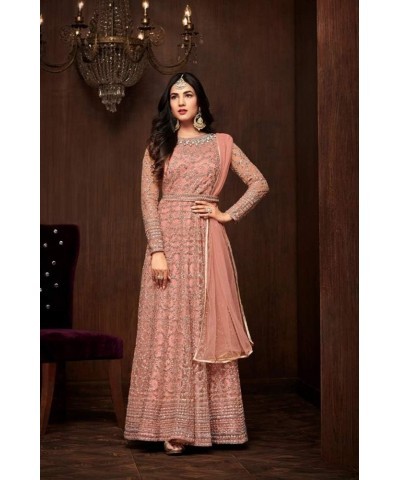 Alamara Fashion Ready To Wear Indian Pakistani Party Wear Wedding Wear Anarkali Gown Suit for Women Pink $41.08 Suits