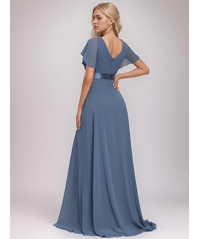 Womens Elegant Formal Gowns Chiffon Party Evening Dresses for Women 98901 Dusty Navy $38.17 Dresses