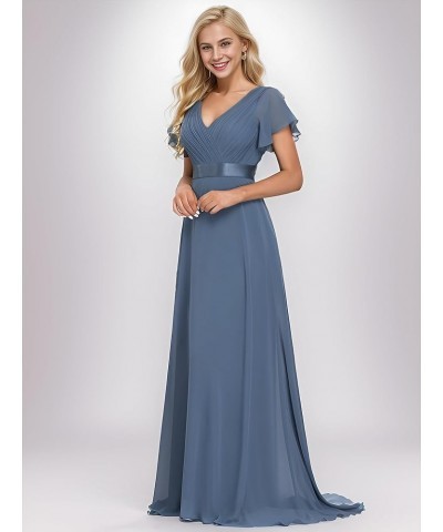 Womens Elegant Formal Gowns Chiffon Party Evening Dresses for Women 98901 Dusty Navy $38.17 Dresses