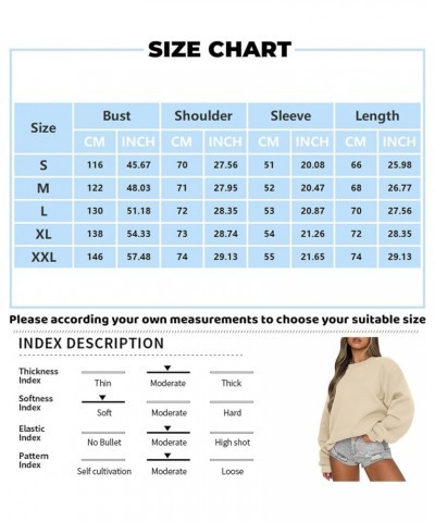 Oversized Sweatshirt for Women Crewneck Long Sleeve Shirts Y2K Hoodie Pullover Trendy Loose Basic Tops Fall Clothes A-beige $...