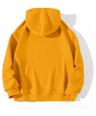 Hoodies for Women Y2K Trendy Fall 2023 Women's Back Floral Print With Drawstring Hooded Pocket Sweater Womens Yellow-3 $9.85 ...