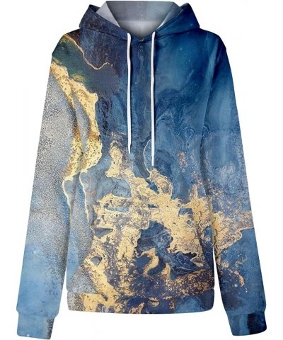 Hoodies For Women,Women's Fashion Tie Dye Hooded Pullover Oversized Casual Comfy Drawstring Sweatshirt With Pockets 1-blue $1...