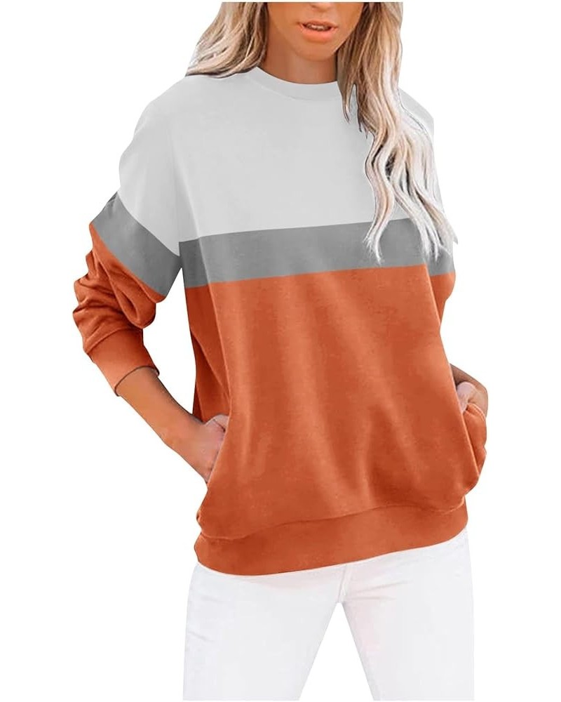 Oversized Sweatshirt for Women Crewneck Long Sleeve Pullover Tops 2023 Fall Fashion Casual Loose Fit Y2k Cute Hoodies 06-oran...