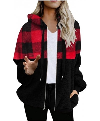 Winter Coats for Women 2024, Women's Fuzzy Fleece Jackets with Hooded Full Zip Up Warm Plush Outwear Jacket Winter Coat Women...