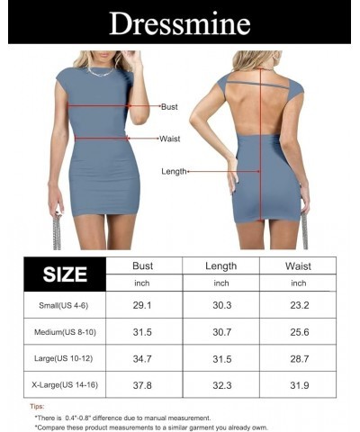 Womens Sexy Backless Dress Short Sleeve Slim Fit Wrap Hollow Bodycon Dresses Summer Crop Y2K Party Dresses 01 Black $13.60 Dr...