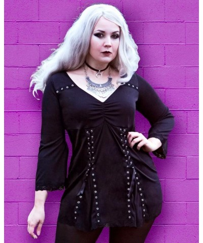 Electra Corset Top: Gothic Punk Rock Steampunk Women's Tunic Shirt for Everyday Halloween Cosplay Concerts Envy $22.05 Tops