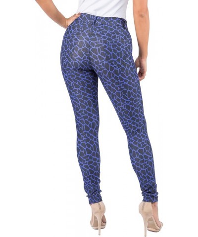 Women's Stretch Jeggings with Pockets Slimming Cotton Pull On Jean Like Leggings Regular-Plus Size Giraffe Purple $14.21 Legg...