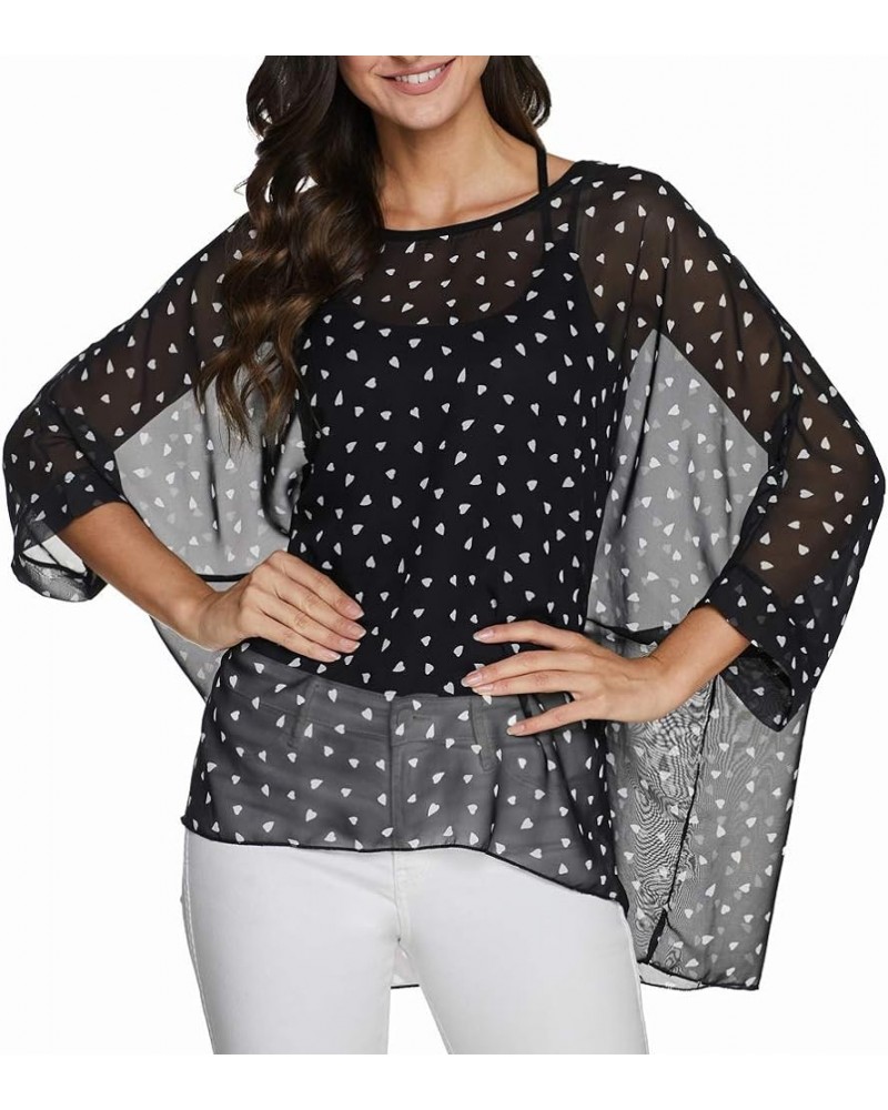 Women's Half Sleeve Blouse Dolman Chiffon Tops Oversized T Shirt Tee Boho-4402 $9.00 Blouses