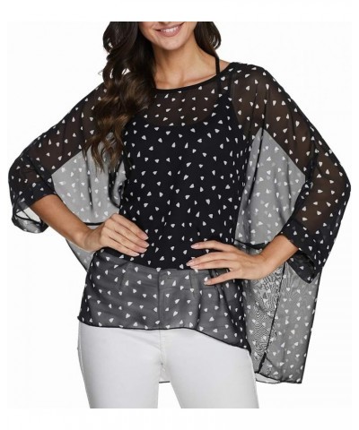 Women's Half Sleeve Blouse Dolman Chiffon Tops Oversized T Shirt Tee Boho-4402 $9.00 Blouses