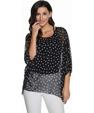 Women's Half Sleeve Blouse Dolman Chiffon Tops Oversized T Shirt Tee Boho-4402 $9.00 Blouses