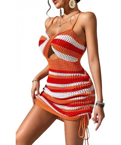 Women's Bathing Suit Cover Ups Beach Cami Dress Crochet Swimsuits Swimwear Multicolor $19.07 Swimsuits