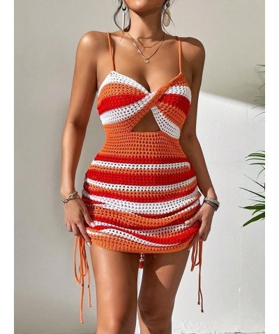 Women's Bathing Suit Cover Ups Beach Cami Dress Crochet Swimsuits Swimwear Multicolor $19.07 Swimsuits