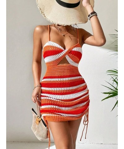 Women's Bathing Suit Cover Ups Beach Cami Dress Crochet Swimsuits Swimwear Multicolor $19.07 Swimsuits