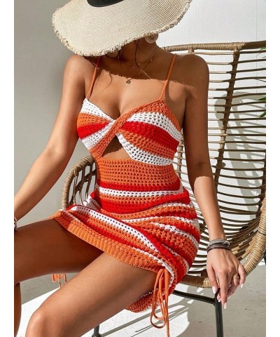 Women's Bathing Suit Cover Ups Beach Cami Dress Crochet Swimsuits Swimwear Multicolor $19.07 Swimsuits