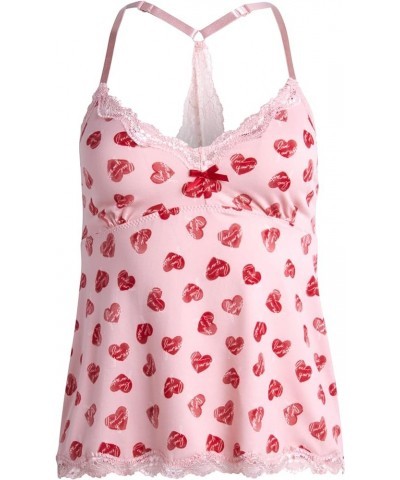 Women's Pajama Set - 2 Piece Micro Shorts and Cami Tank Top Sleepwear Set - Loungewear Pajamas for Women, S-XL Pink Hearts $8...