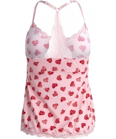 Women's Pajama Set - 2 Piece Micro Shorts and Cami Tank Top Sleepwear Set - Loungewear Pajamas for Women, S-XL Pink Hearts $8...