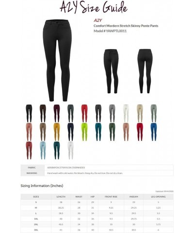 Women's Comfort Mordern Stretch Skinny Ponte Pants (S-3XL) Red $16.73 Pants