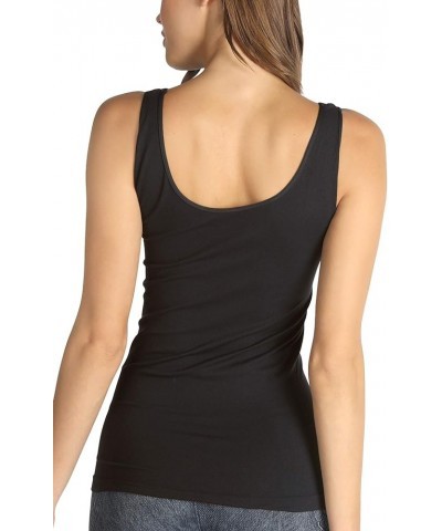 Women Seamless Reversible Classic Tank Top, Made in U.S.A, One Size Charcoal $16.17 Tanks