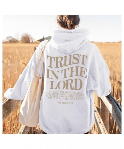 Trust In The Lord Womens Oversized Hoodie Long Sleeve Pullover Hoodies Casual Hooded T Shirts Winter Fashion For Women Z3k28a...