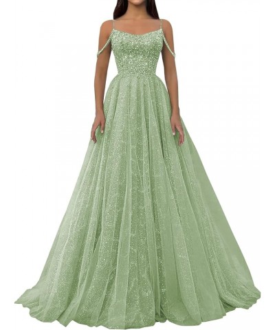 Prom Dress Long Bridesmaid Dresses Off Shoulder Evening Formal Dress Sparkly Sequins Prom Dresses Wedding Party Sage $37.74 D...