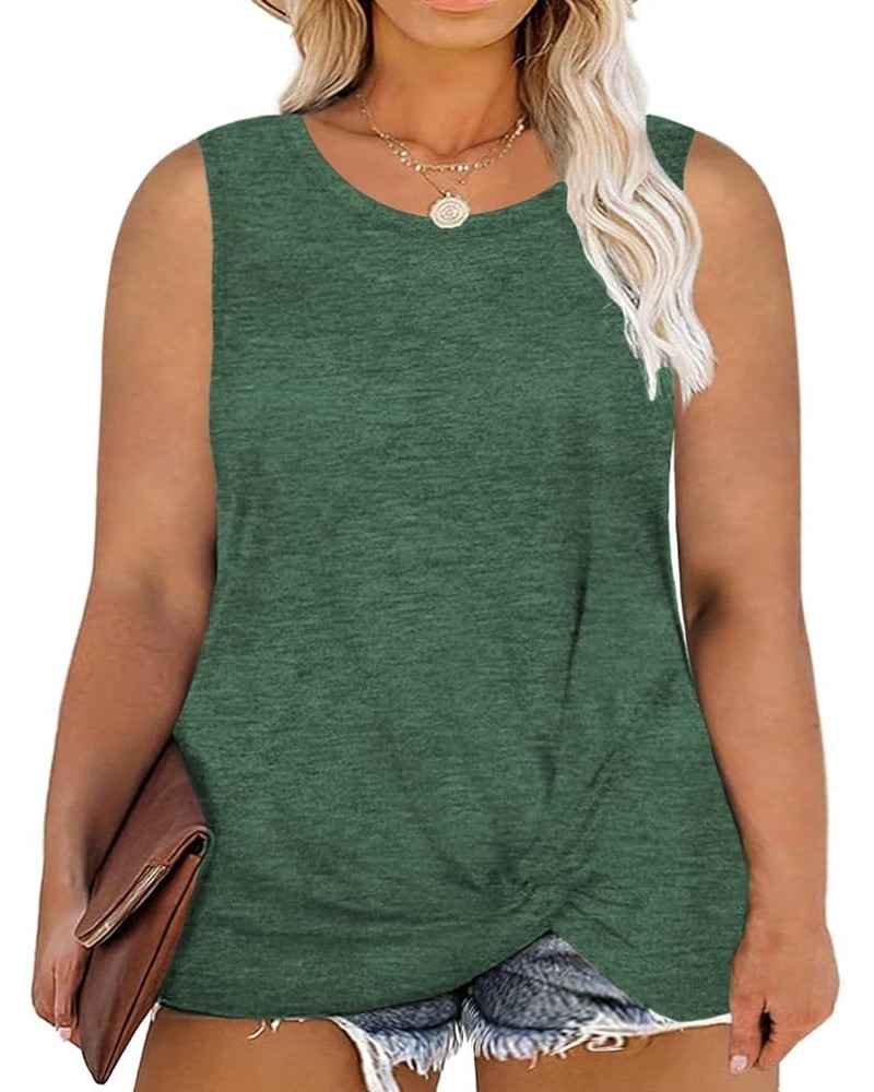 Womens Plus Size Tops Short Sleeve Summer T Shirts Casual Tunics XL-4XL 44_green $12.00 Shirts