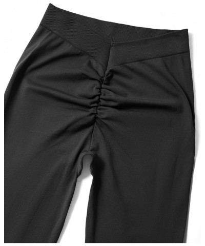 V Back Scrunch Leggings for Women Butt Lifting High Waisted Workout Yoga Pants 018-black $14.39 Activewear