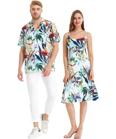 Matchable Couple Hawaiian Luau Shirt or Mermaid Ruffle Dress in Lost in Paradise Men Men Lost in Paradise $26.95 Dresses