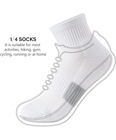 Ankle Socks Womens Athletic Thick Cushioned Running Hiking Low Cut 5-Pairs White $9.84 Activewear